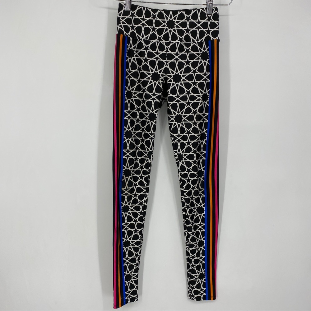 Goldsheep Star Geometric Print Leggings Black